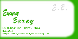 emma berey business card